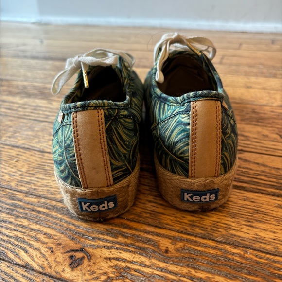 KEDS x rifle paper co Triple Kick Sneakers Paper Palms pattern Size 7.0 - Picture 4 of 5